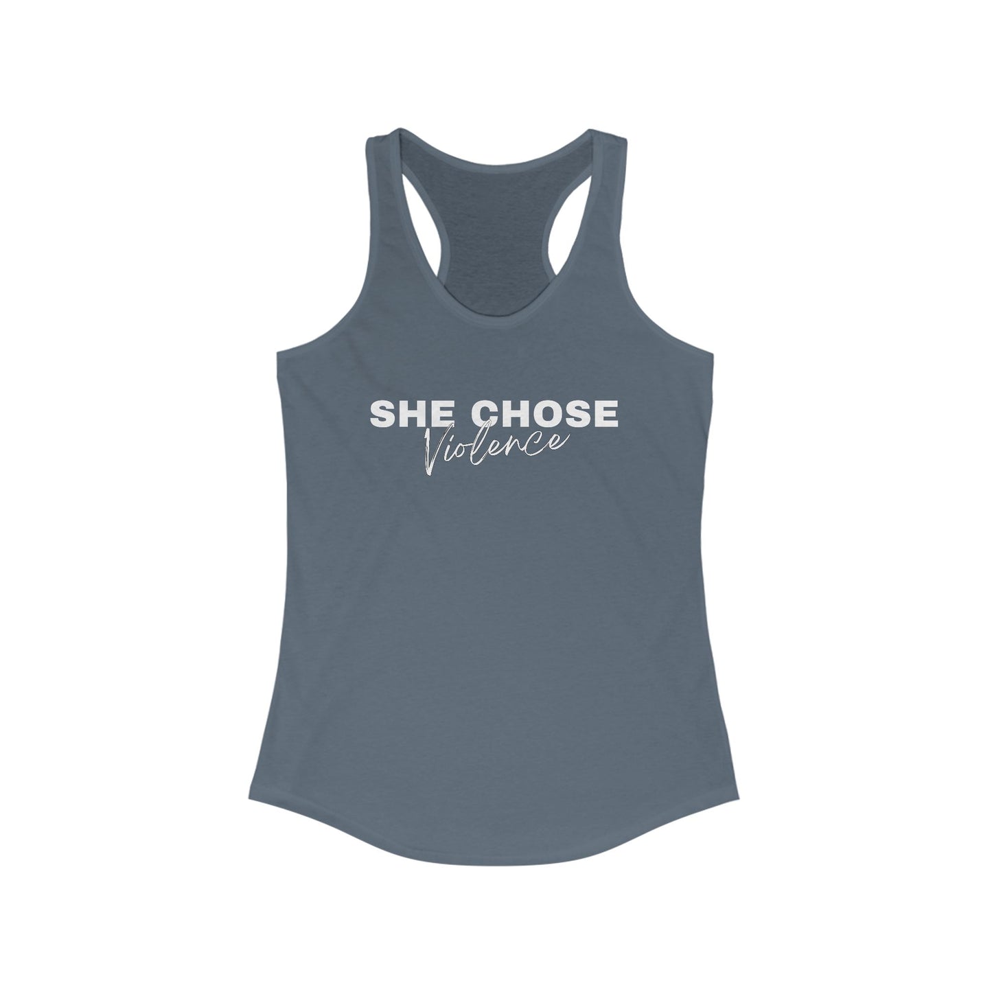 She Chose Violence Racerback Tank with Matthew 11:12