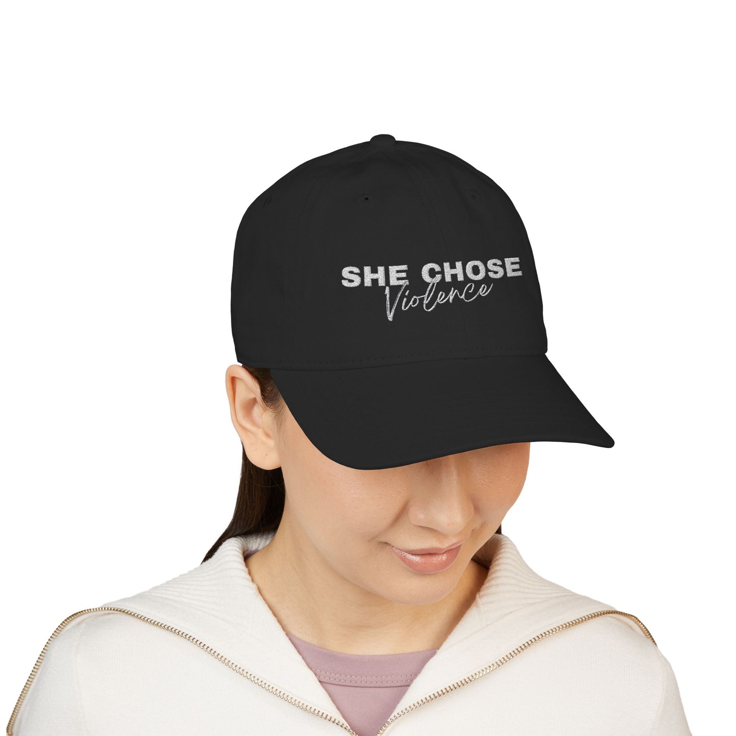 She Chose Violence Organic Baseball Cap