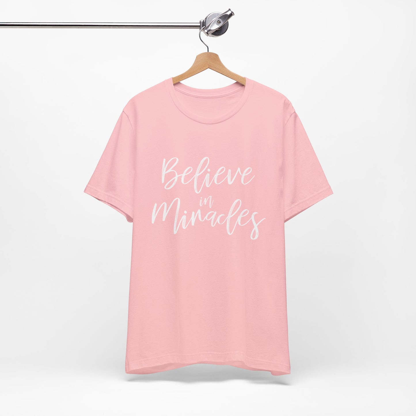 Believe in Miracles with Luke 1:45 on the back