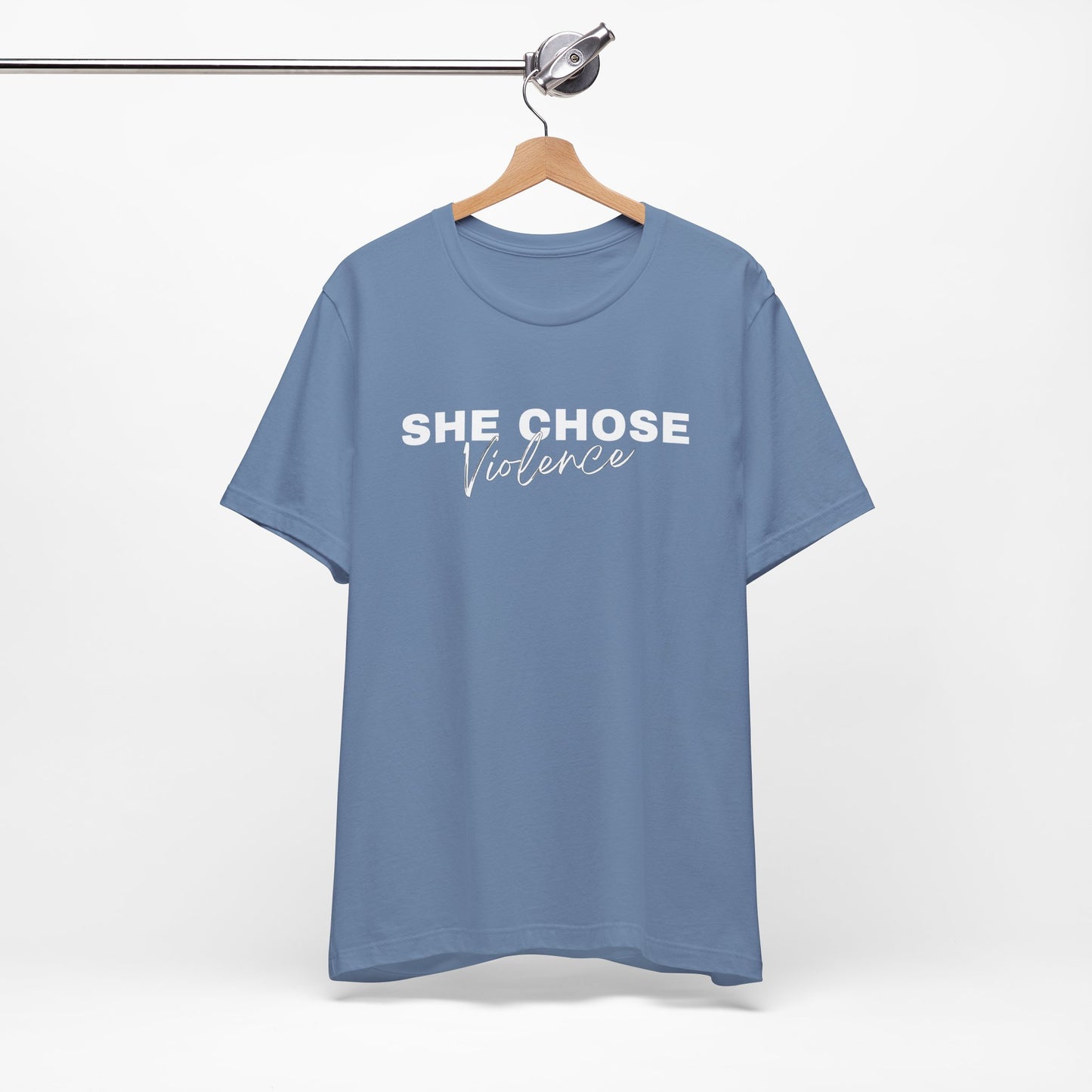 She Chose Violence with Mark 11:12 on the back