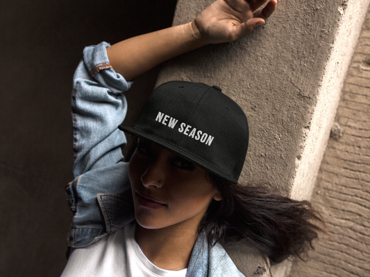 New Season Embroided Flat Bill Cap -