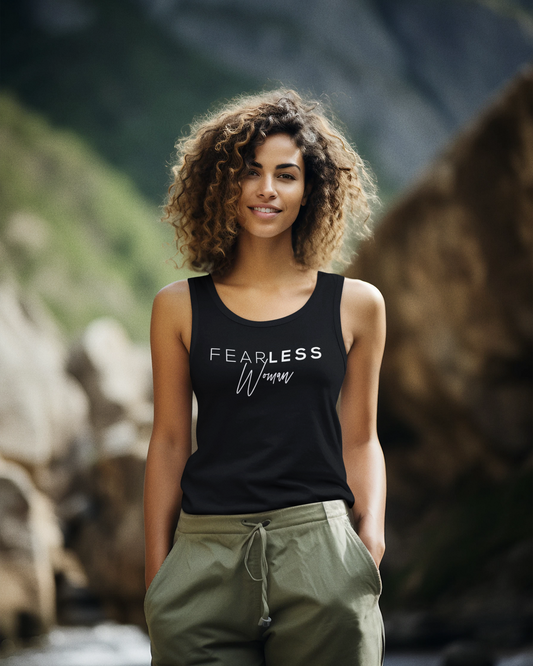 Fearless Woman Flowy Racerback Tank with Esther 4:14
